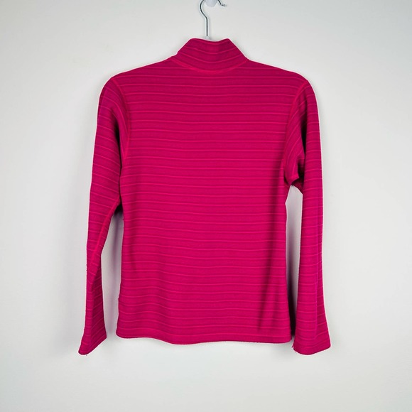 Patagonia Hot Pink Fuchsia Fleece 1/4 Zip Pull-Over Top Kids Size Large - Picture 3 of 6